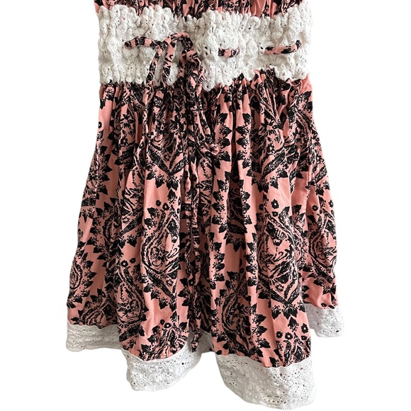 Free People Off The Shoulder Coral Boho Dress EUC Size Medium - Picture 3 of 9